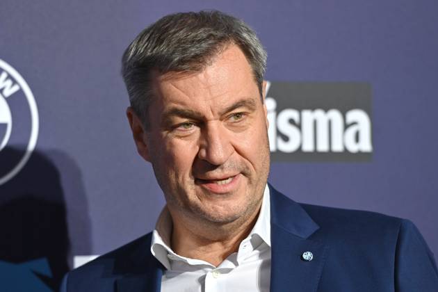 Markus SOEDER (Ministerpraesident Bayern und CSU Vorsitzender), Einzelbild,angeschnittenes Einzelmotiv,Portraet,Portrait,Porträt. Roter Teppich,Blauer Panther Ð TV und Streaming Award 2023 am 25.10.2023 in der BMW Welt Muenchen.