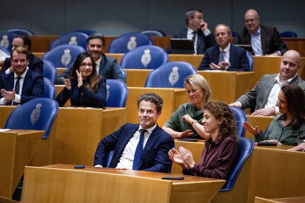 THE HAGUE - The House of Representatives says goodbye to Jeroen van Wijngaarden. Van Wijngaarden, who was a Member of Parliament for the VVD for a total of seven years, was appointed Knight in the Order of Orange-Nassau upon his retirement. ANP RAMON VAN FLYMEN netherlands out - belgium out  Copyright: xx x482172899x originalFilename: 482172899.jpg