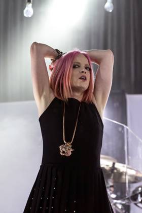 Garbage perform at Manchester Academy Singer Shirley Manson performs with Garbage at Manchester Academy, Manchester, England as part of their 20 Years Queer tour 13th November 2015. Editorial use only. No usage after 11th February 2016 without permission., Credit:Mike Gray Avalon  Copyright: xMikexGrayx xAvalonx 0504603841
