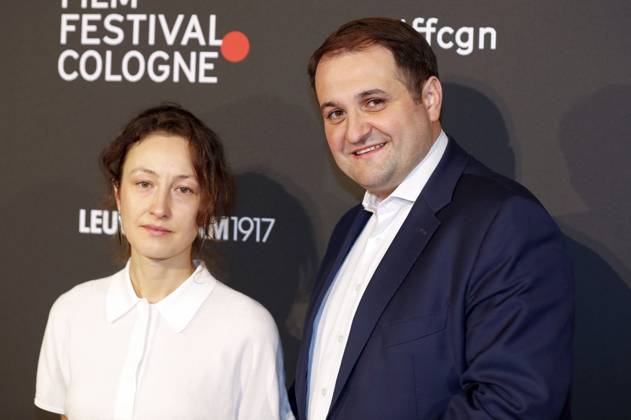 Katharina Huber und Nathanael Liminski bei der Verleihung der Cologne Awards auf dem 33. Film Festival Cologne 2023 im E-Werk. Köln, 26.10.2023