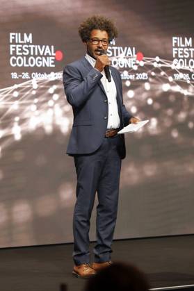 Tyron Ricketts bei der Verleihung der Cologne Awards auf dem 33. Film Festival Cologne 2023 im E-Werk. Köln, 26.10.2023