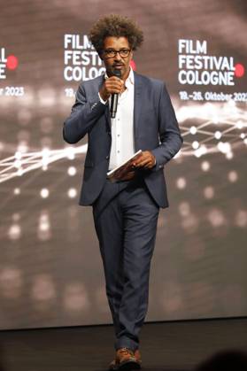 Tyron Ricketts bei der Verleihung der Cologne Awards auf dem 33. Film Festival Cologne 2023 im E-Werk. Köln, 26.10.2023