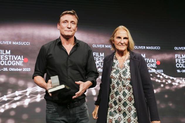 Oliver Masucci und Gabriela Sperl bei der Verleihung der Cologne Awards auf dem 33. Film Festival Cologne 2023 im E-Werk. Köln, 26.10.2023