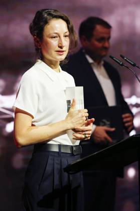 Katharina Huber bei der Verleihung der Cologne Awards auf dem 33. Film Festival Cologne 2023 im E-Werk. Köln, 26.10.2023