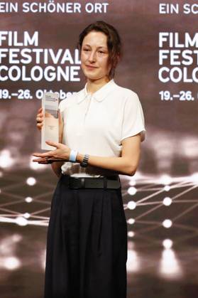 Katharina Huber bei der Verleihung der Cologne Awards auf dem 33. Film Festival Cologne 2023 im E-Werk. Köln, 26.10.2023