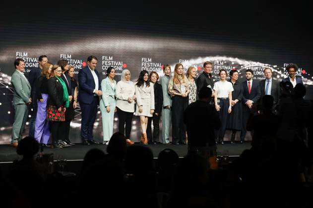 Preisträger und Laudatoren bei der Verleihung der Cologne Awards auf dem 33. Film Festival Cologne 2023 im E-Werk. Köln, 26.10.2023