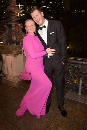 Ania Niedieck mit Ehemann Chris Hecker beim 41. Deutschen SportpresseBall 2023 in der Alten Oper. Frankfurt, 04.11.2023