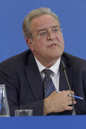 Jahresbericht Bundespolizei 2022 vorgestellt 2023-11-08 - Deutschland, Berlin - Die Bundesministerin des Inneren und für Heimat, und Bundespolizeipräsident Dr. Dieter Romann stellen den Jahresbericht der Bundespolizei 2022 vor.