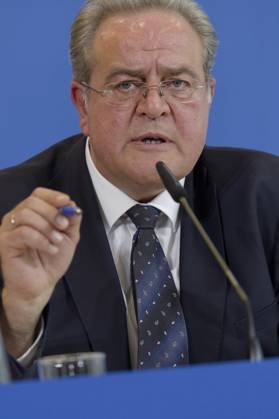 Jahresbericht Bundespolizei 2022 vorgestellt 2023-11-08 - Deutschland, Berlin - Die Bundesministerin des Inneren und für Heimat, und Bundespolizeipräsident Dr. Dieter Romann stellen den Jahresbericht der Bundespolizei 2022 vor.