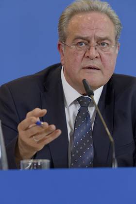 Jahresbericht Bundespolizei 2022 vorgestellt 2023-11-08 - Deutschland, Berlin - Die Bundesministerin des Inneren und für Heimat, und Bundespolizeipräsident Dr. Dieter Romann stellen den Jahresbericht der Bundespolizei 2022 vor.
