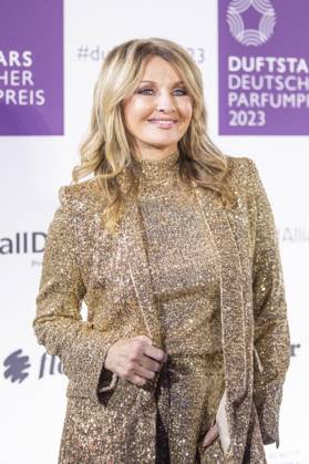 Moderatorin Frauke Ludowig. DUFTSTARS 2023 - Deutscher Parfumpreis Verleihung des deutschen Parfumpreises DUFTSTARS durch die Fragrance Foundation am 16.11.2023, Rheinterrassen, Duesseldorf.