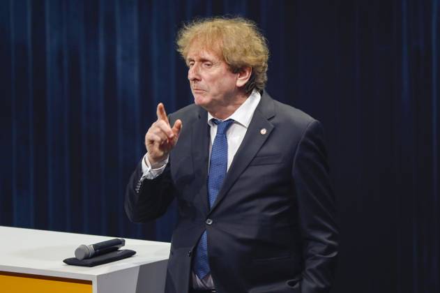 Michael Braungart bei der Verleihung des 16. Deutschen Nachhaltigkeitspreises 2023 im Maritim Hotel. Düsseldorf, 24.11.2023
