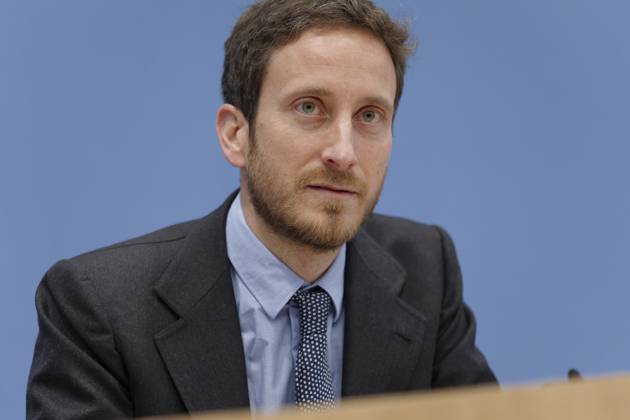 PISA 2022 vorgestellt 2023-12-05 - Deutschland, Berlin - Bundespressekonferenz zur Veröffentlichung des PISA 2022-Berichts. Im Bild Francesco Avvisati, OECD, Ko-Autor der Studie.