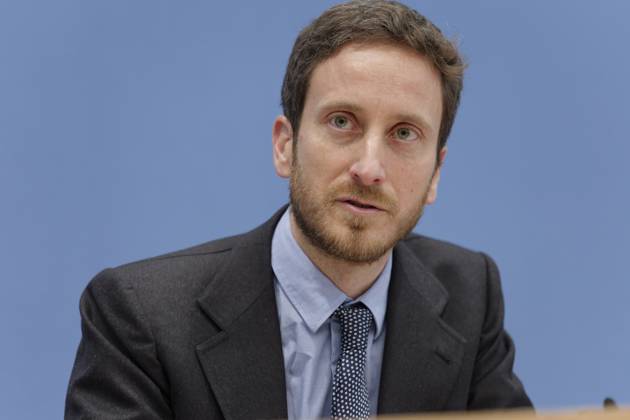 PISA 2022 vorgestellt 2023-12-05 - Deutschland, Berlin - Bundespressekonferenz zur Veröffentlichung des PISA 2022-Berichts. Im Bild Francesco Avvisati, OECD, Ko-Autor der Studie.