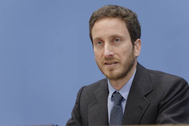 PISA 2022 vorgestellt 2023-12-05 - Deutschland, Berlin - Bundespressekonferenz zur Veröffentlichung des PISA 2022-Berichts. Im Bild Francesco Avvisati, OECD, Ko-Autor der Studie.
