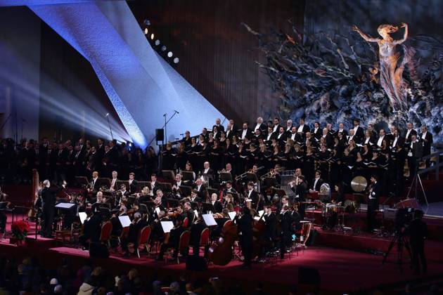 Bilder des Jahres 2023, Entertainment 12 Dezember Entertainment Themen der Woche KW50 Entertainment Bilder des Tages December 15, 2023 - Christmas concert with the poor, directors MARCO FRISIAN and SPERANZA SCAPPUCCI, with the soprano MARIA GRAZIA SCHIAVO and tenor LEVY SEKGAPANE in the Paul VI Hall at the Vatican. - Vatican City State EvandroInetti_via ZUMA Wire Vatican City State - ZUMAi15_ 20231215_zaf_i15_001 Copyright: xEvandroxInettix