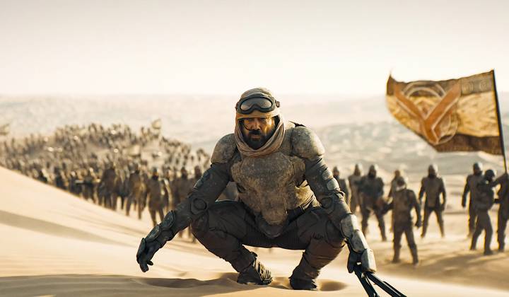 Javier Bardem USA. Javier Bardem in a scene from the (C)Warner Bros. new film: Dune: Part Two (2024). Plot: This follow-up film will explore the mythic journey of Paul Atreides as he unites with Chani and the Fremen while on a warpath of revenge against the conspirators who destroyed his family. Facing a choice between the love of his life and the fate of the known universe, he endeavors to prevent a terrible future only he can foresee. LMK110-J10396-151223 Supplied by LMKMEDIA. Editorial Only. Landmark Media is not the copyright owner of these Film or TV stills but provides a service only for recognised Media outlets.