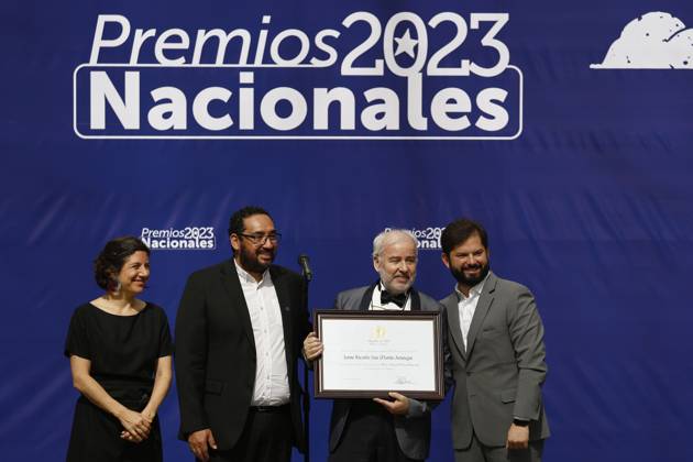 Santiago, December 26, 2023 The President of the Republic, Gabriel Boric, participates in the presentation of the National Awards 2023 Dragomir Yankovic Aton Chile, Santiago Chile Aton 861424  Copyright: DRAGOMIRxYANKOVIC ATONxCHILE