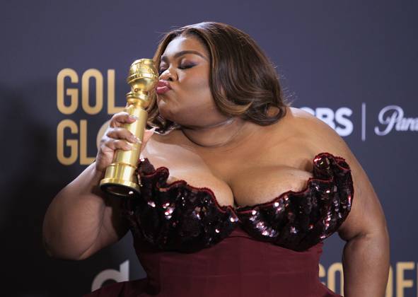 January 7, 2024, Beverly Hills, California, USA: Da Vine Joy Randolph in the press room of the 81st Annual Golden Globe Awards on Sunday January 7, 2024 at the The Beverly Hilton Hotel in Beverly Hills, California. ARIANA RUIZ PI Beverly Hills USA - ZUMAp124 20240107_zaa_p124_005 Copyright: xArianaxRuizx