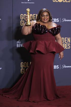 January 7, 2024, Beverly Hills, California, USA: Da Vine Joy Randolph in the press room of the 81st Annual Golden Globe Awards on Sunday January 7, 2024 at the The Beverly Hilton Hotel in Beverly Hills, California. ARIANA RUIZ PI Beverly Hills USA - ZUMAp124 20240107_zaa_p124_006 Copyright: xArianaxRuizx