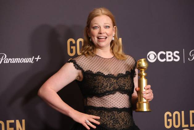January 7, 2024, Beverly Hills, CA, USA: Sarah Snook, winner of the Best Performance by an Actress in a Television Series, Drama award for Succession poses in the press room during the 81st Annual Golden Globe Awards at The Beverly Hilton on January 07, 2024 in Beverly Hills, California. Beverly Hills USA - ZUMAs181 20240107_zea_s181_368 Copyright: xCraSHx