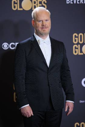 January 7, 2024, Beverly Hills, California, USA: Jim Gaffigan in the press room of the 81st Annual Golden Globe Awards on Sunday January 7, 2024 at The Beverly Hilton Hotel in Beverly Hills, California. ARIANA RUIZ PI Beverly Hills USA - ZUMAp124 20240107_zaa_p124_139 Copyright: xArianaxRuizx