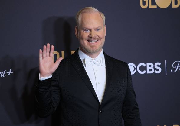 January 7, 2024, Beverly Hills, California, USA: Jim Gaffigan in the press room of the 81st Annual Golden Globe Awards on Sunday January 7, 2024 at The Beverly Hilton Hotel in Beverly Hills, California. ARIANA RUIZ PI Beverly Hills USA - ZUMAp124 20240107_zaa_p124_141 Copyright: xArianaxRuizx