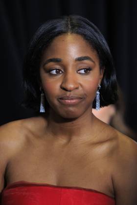 January 7, 2024, Beverly Hills, California, USA: Ayo Edebiri in the press room of the 81st Annual Golden Globe Awards on Sunday January 7, 2024 at The Beverly Hilton Hotel in Beverly Hills, California. ARIANA RUIZ PI Beverly Hills USA - ZUMAp124 20240107_zaa_p124_146 Copyright: xArianaxRuizx