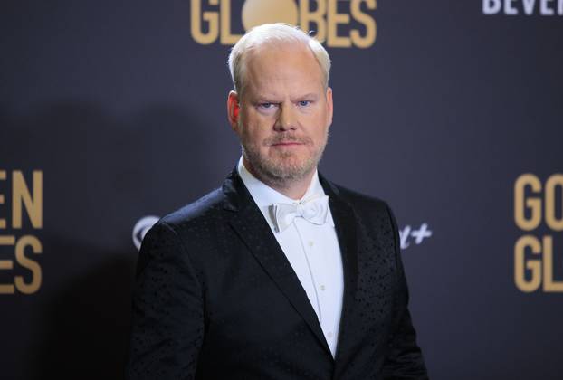 January 7, 2024, Beverly Hills, California, USA: Jim Gaffigan in the press room of the 81st Annual Golden Globe Awards on Sunday January 7, 2024 at The Beverly Hilton Hotel in Beverly Hills, California. ARIANA RUIZ PI Beverly Hills USA - ZUMAp124 20240107_zaa_p124_148 Copyright: xArianaxRuizx