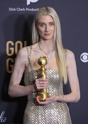 January 7, 2024, Beverly Hills, California, USA: Elizabeth Debicki in the press room of the 81st Annual Golden Globe Awards on Sunday January 7, 2024 at The Beverly Hilton Hotel in Beverly Hills, California. ARIANA RUIZ PI Beverly Hills USA - ZUMAp124 20240107_zaa_p124_160 Copyright: xArianaxRuizx