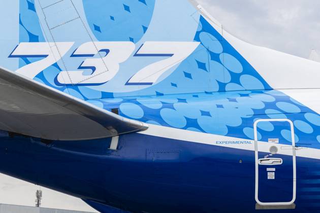 FAA Grounds 737 MAX 9 Fleet For Inspections After Alaska Airlines Incident File photo - The Boeing 737 MAX is the fourth generation of the Boeing 737, a narrow-body airliner manufactured by Boeing Commercial Airplanes a division of American company Boeing. It succeeds the Boeing 737 Next Generation and competes with the Airbus A320neo family. The new series was announced on August 30, 2011. Le Bourget, France, June 18, 2023. - The US Federal Aviation Administration (FAA) issued a directive on Saturday to temporarily ground 171 Boeing 737 MAX 9 aircraft for safety checks, following a mid-air cabin panel blowout forcing an Alaska Airlines aircraft to make an emergency landing. Photo by Thomas Arnoux ABACAPRESS.COM Le Bourget France  Copyright: xArnouxxThomas ABACAx