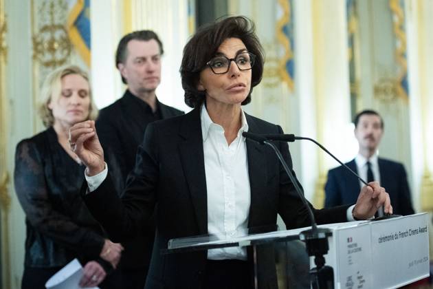 French Cinema Award 2024 Ceremony Rachida Dati attending the Ceremony for the French Cinema Award 2024 awarding Melvil Poupaud in Paris, France on January 18, 2024. Photo by Aurore Marechal ABACAPRESS.COM Paris France  Copyright: xMarechalxAurore ABACAx
