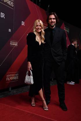 Max Wiedemann mit Andrea Kaiser Verleihung des Bayerischen Filmpreis Prinzregenten Theater München 19. Januar 2024