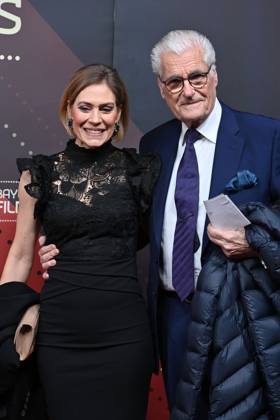 Julia Schuetze und Sky Du Mont (Schauspieler), Roter Teppich,Red Carpet,Bayerischer Filmpreis 2023 am 19.09.2024 im Prinzregententheater in Muenchen.