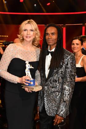 Veronica Ferres, Fabrice Morvan Verleihung des Bayerischen Filmpreis Party Preisträger Prinzregenten Theater München 19. Januar 2024