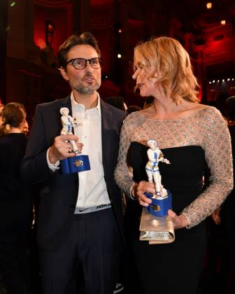 Simon Verhoeven und Veronica Ferres Verleihung des Bayerischen Filmpreis Party Preisträger Prinzregenten Theater München 19. Januar 2024