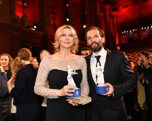 Veronica Ferres und Quirin Berg Verleihung des Bayerischen Filmpreis Party Preisträger Prinzregenten Theater München 19. Januar 2024