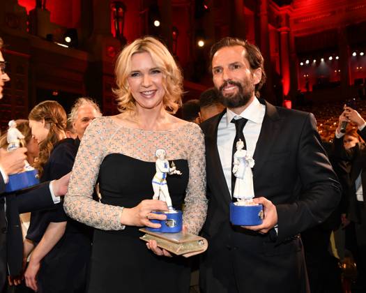 Veronica Ferres und Quirin Berg Verleihung des Bayerischen Filmpreis Party Preisträger Prinzregenten Theater München 19. Januar 2024