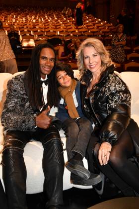 Fab Morvan, Stella und Sohn Sacha Verleihung des Bayerischen Filmpreis Party Preisträger Prinzregenten Theater München 19. Januar 2024