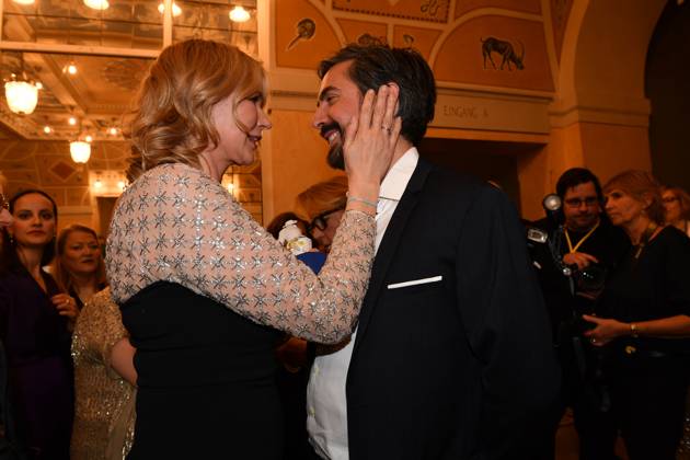 Veronica Ferres und David Dietl Verleihung des Bayerischen Filmpreis Party Preisträger Prinzregenten Theater München 19. Januar 2024