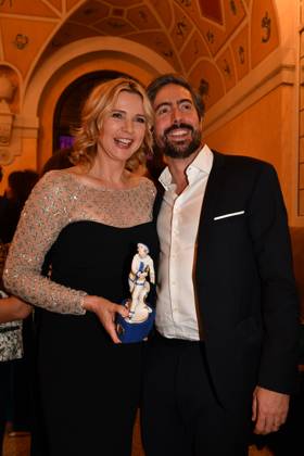 Veronica Ferres und David Dietl Verleihung des Bayerischen Filmpreis Party Preisträger Prinzregenten Theater München 19. Januar 2024