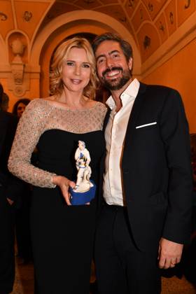 Veronica Ferres und David Dietl Verleihung des Bayerischen Filmpreis Party Preisträger Prinzregenten Theater München 19. Januar 2024