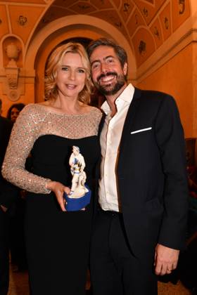 Veronica Ferres und David Dietl Verleihung des Bayerischen Filmpreis Party Preisträger Prinzregenten Theater München 19. Januar 2024