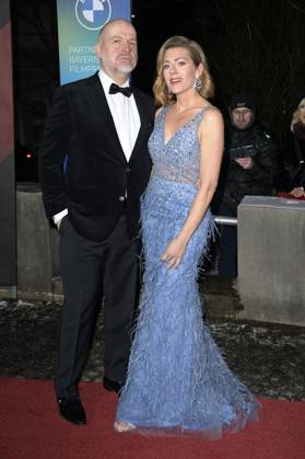 Oliver Rauh und Nele Kiper bei der Verleihung des 45. Bayerischen Filmpreises 2023 im Prinzregententheater. München, 19.01.2024