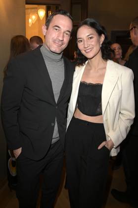 Sönke Möhring und Agnes Kiyomi Decker bei der Verleihung des 45. Bayerischen Filmpreises 2023 im Prinzregententheater. München, 19.01.2024