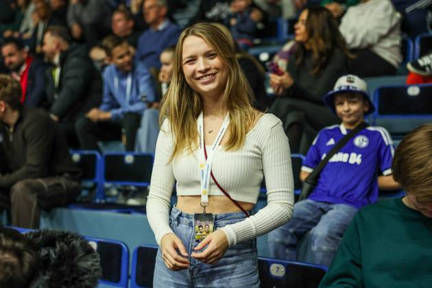 14.01.2024, Fussball, Saison 2023 2024,Hallenturnier in Gummersbach, Influencerin Lisa Küppers Gummersbach Schwalbe Arena Deutschland xRHR-FOTO TRx