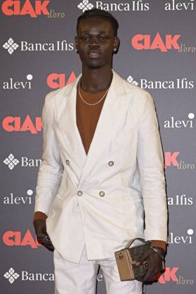 Ciak d Oro 2023 red carpet in Rome, Italy - 20 Jan 2024 Moustapha Fall attends the Ciak d Oro 2023 red carpet at Galleria del Cardinale Colonna. Rome Italy Copyright: xMarioxCartellix xSOPAxImagesx Moustapha Fall (1)
