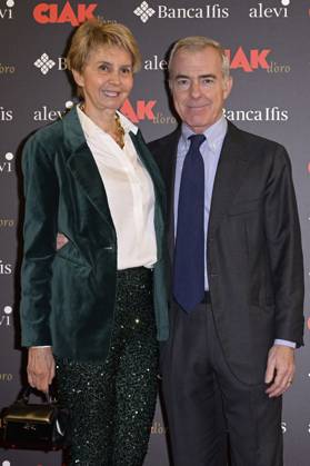 Ciak d Oro 2023 red carpet in Rome, Italy - 20 Jan 2024 Rossana Letta (l) and Gianpaolo Letta (r) attend the Ciak d Oro 2023 red carpet at Galleria del Cardinale Colonna. Rome Italy Copyright: xMarioxCartellix xSOPAxImagesx Rossana Letta, Gianpaolo Letta (2)