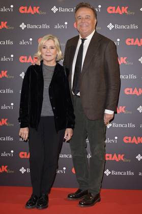 Ciak d Oro 2023 red carpet in Rome, Italy - 20 Jan 2024 Silvia Verdone (l) and Christian De Sica (r) attend the Ciak d Oro 2023 red carpet at Galleria del Cardinale Colonna. Rome Italy Copyright: xMarioxCartellix xSOPAxImagesx Silvia Verdone, Christian De Sica