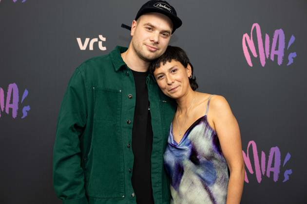 singer Brihang (Boudy Verleye) and his wife Inca pictured on the red carpet at the 16th edition of the MIA s (Music Industry Award) award show, in Antwerp, Wednesday 24 January 2024. The Music Industry Awards are the Flemish Music prizes handed out by the VRT and VI.BE.  JONASxROOSENS 84571177